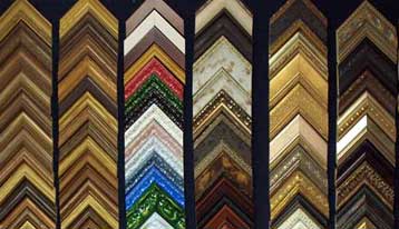 Frame moulding selections — finest woods, no composition wood